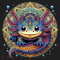 Axolotl Maya Aztec Axolot Golf Towel thumb 3