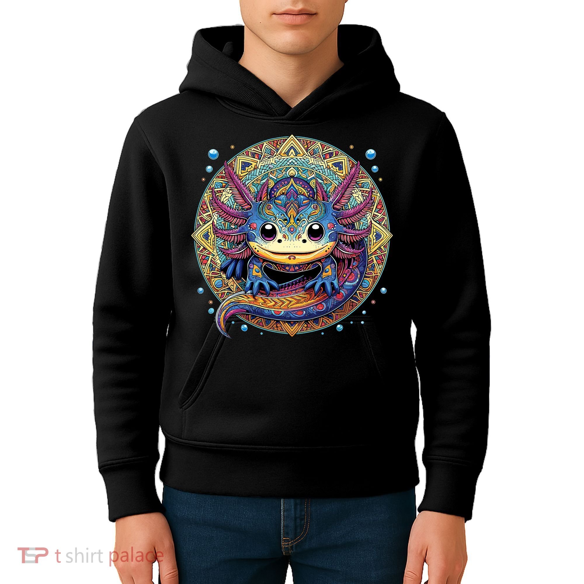 Axolotl Maya Aztec Axolot Kids Hoodie