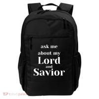 Ask Me About My Lord And Savior Backpack thumb 0