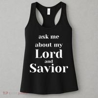 Ask Me About My Lord And Savior Women's Tank Top thumb 3