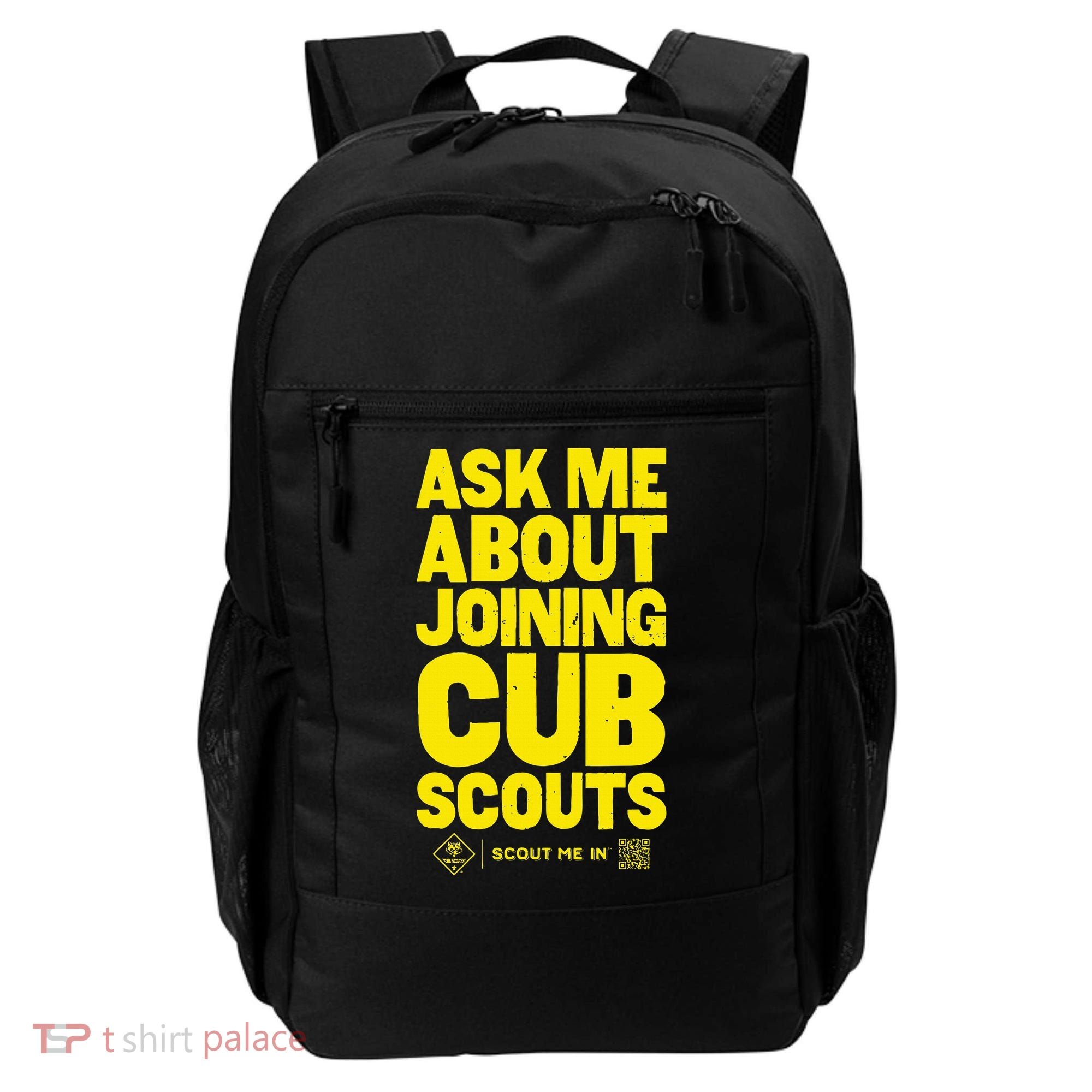 Ask Me About Joining Cub Scouts Backpack