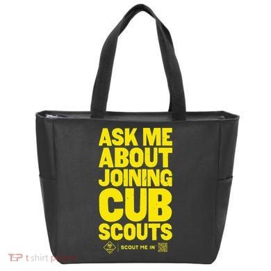 Ask Me About Joining Cub Scouts Tote Bag