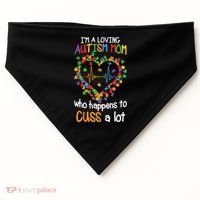 Autism Mom Autism Heart, Autism Puzzle USA-Made Doggie Bandana thumb 0