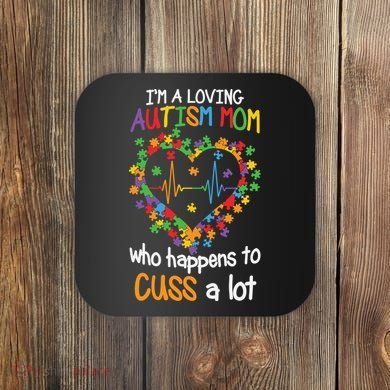 Autism Mom Autism Heart, Autism Puzzle Coaster