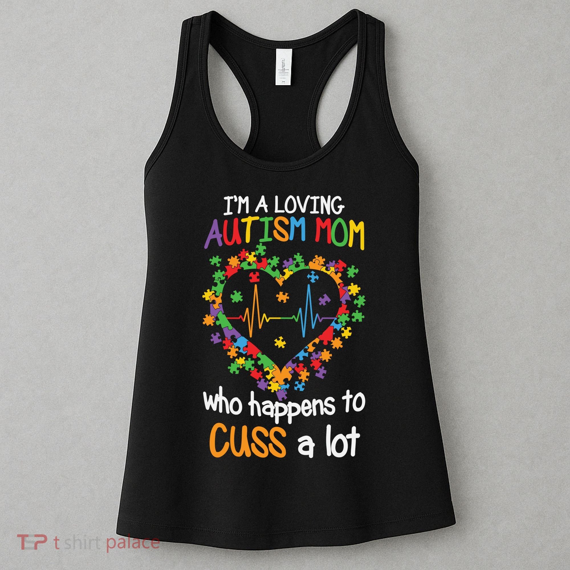 Autism Mom Autism Heart, Autism Puzzle Women's Tank Top