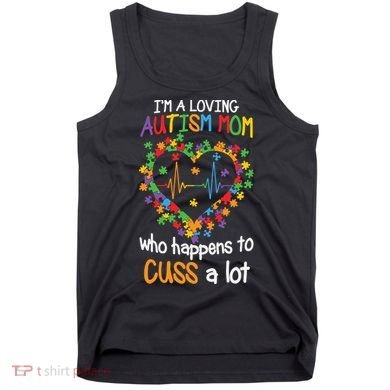 Autism Mom Autism Heart, Autism Puzzle Tank Top