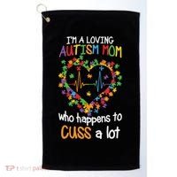 Autism Mom Autism Heart, Autism Puzzle Golf Towel thumb 0