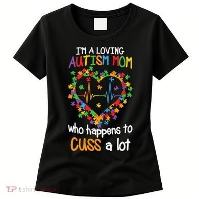 Autism Mom Autism Heart, Autism Puzzle Women's T-Shirt