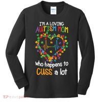 Autism Mom Autism Heart, Autism Puzzle Kids Long Sleeve Shirt thumb 0
