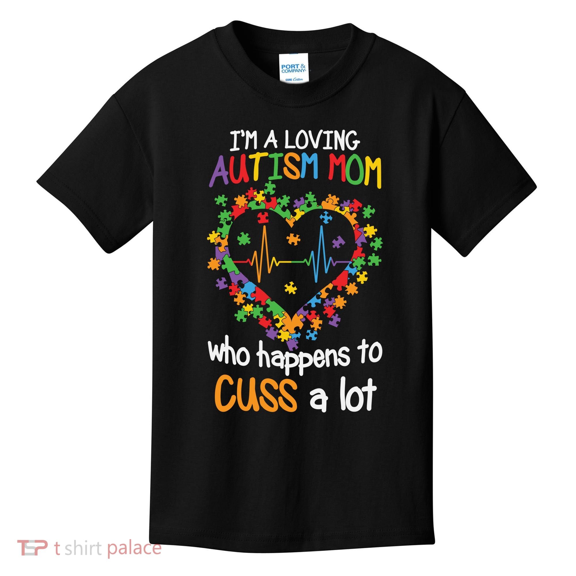 Autism Mom Autism Heart, Autism Puzzle Kids T-Shirt