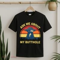 Ask Me About My Butthole Cute Alien Costume Adults Ufo T-Shirt thumb 2