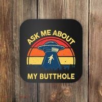 Ask Me About My Butthole Cute Alien Costume Adults Ufo Coaster thumb 0