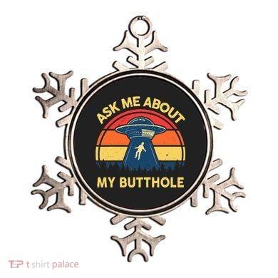 Ask Me About My Butthole Cute Alien Costume Adults Ufo Ornament