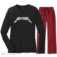 Autism Meme Women's Long Sleeve Flannel Pajama Set  thumb 0