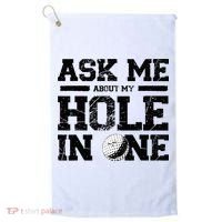Ask Me About My Hole In One Golf Towel thumb 0