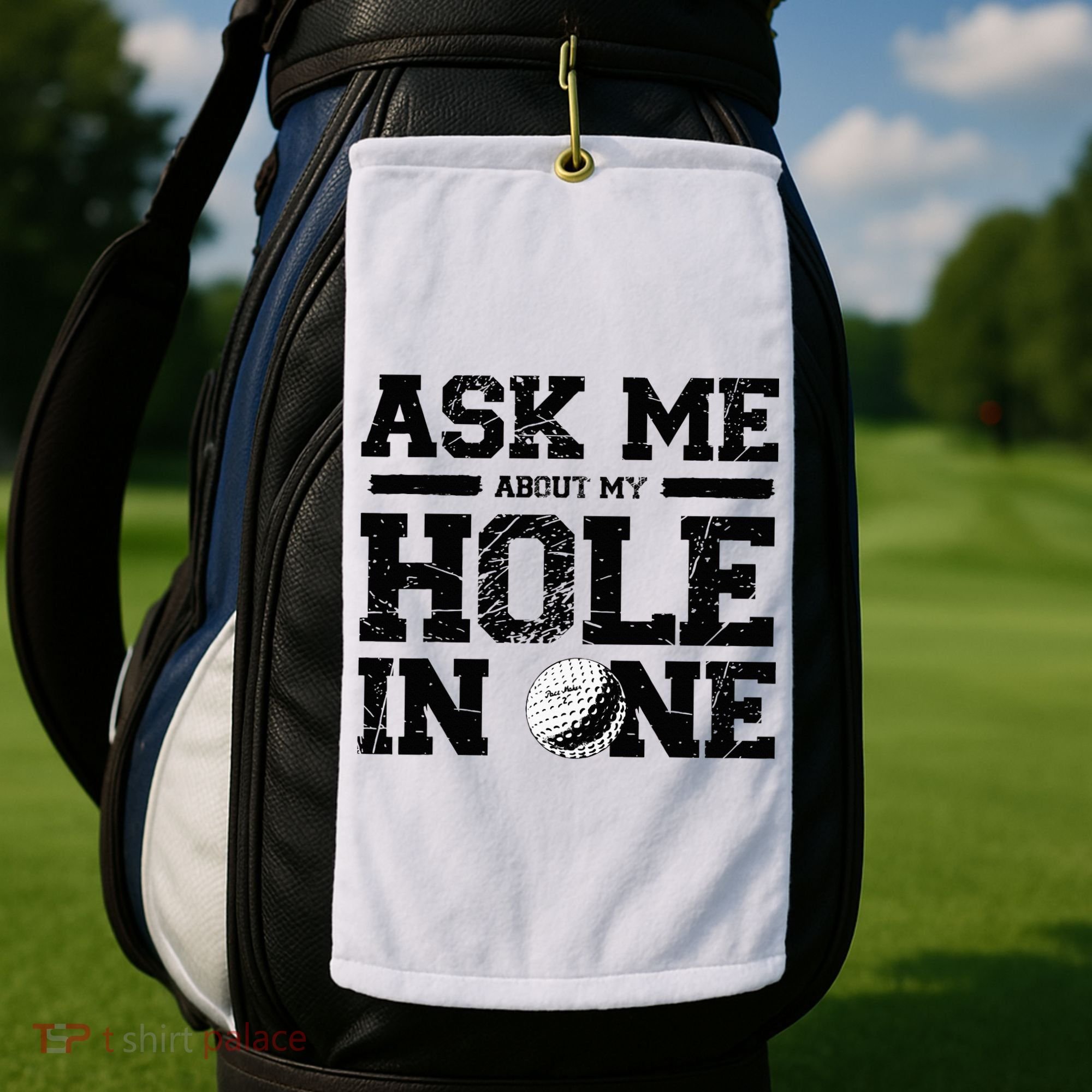 Ask Me About My Hole In One Golf Towel