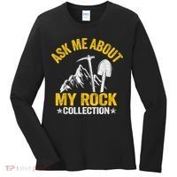 Ask Me About My Rock Collection Collector Jokes Geologist Women's Long Sleeve Shirt thumb 0