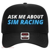 Ask Me About Sim Racing Funny Sim Racer Racing Sim Gamer Car Sim Racing  Hat thumb 0