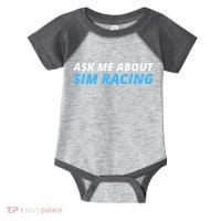 Ask Me About Sim Racing Funny Sim Racer Racing Sim Gamer Car Sim Racing  Infant Baby Jersey Bodysuit thumb 0