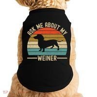 Ask Me About My Weiner Dachshund Dad Doggie Tank thumb 0