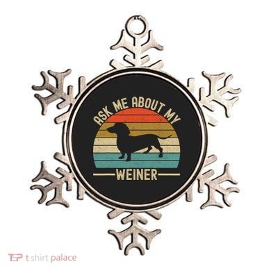 Ask Me About My Weiner Dachshund Dad Ornament