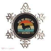 Ask Me About My Weiner Dachshund Dad Ornament thumb 0