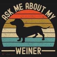 Ask Me About My Weiner Dachshund Dad Ornament thumb 1