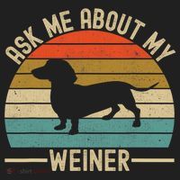 Ask Me About My Weiner Dachshund Dad Hat thumb 2