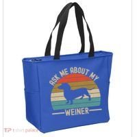 Ask Me About My Weiner Dachshund Dad Tote Bag thumb 2