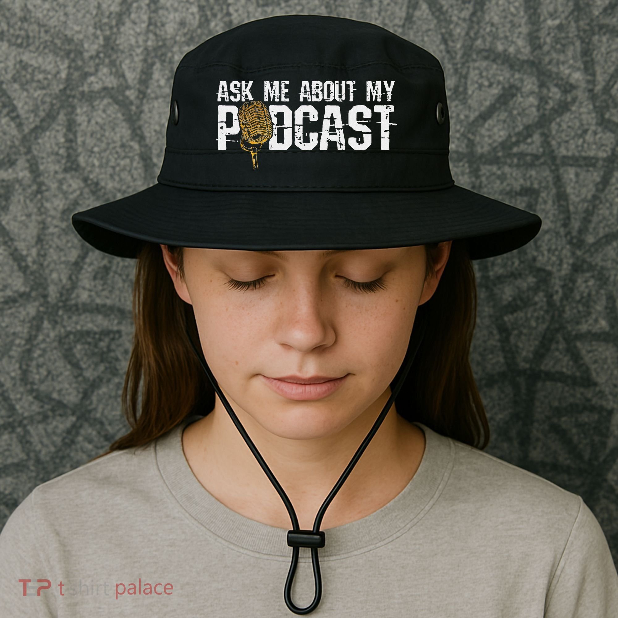 Ask Me About My Podcast Broadcaster Podcaster Host Bucket Hat