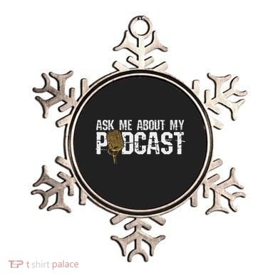 Ask Me About My Podcast Broadcaster Podcaster Host Ornament