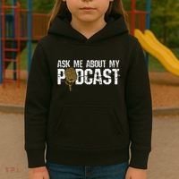 Ask Me About My Podcast Broadcaster Podcaster Host Kids Hoodie thumb 3