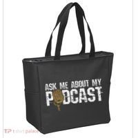 Ask Me About My Podcast Broadcaster Podcaster Host Tote Bag thumb 2