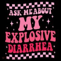 Ask Me About My Explosive Diarrhea Funny Poop Meme Groovy Coffee Mug thumb 5