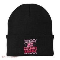 Ask Me About My Explosive Diarrhea Funny Poop Meme Groovy Beanie thumb 0