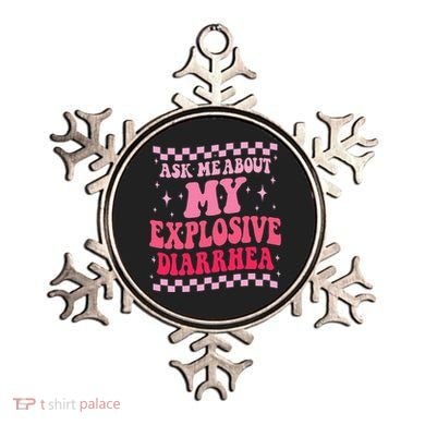 Ask Me About My Explosive Diarrhea Funny Poop Meme Groovy Ornament