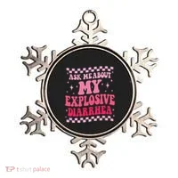 Ask Me About My Explosive Diarrhea Funny Poop Meme Groovy Ornament thumb 0