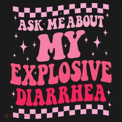 Ask Me About My Explosive Diarrhea Funny Poop Meme Groovy Toddler Sweatshirt
