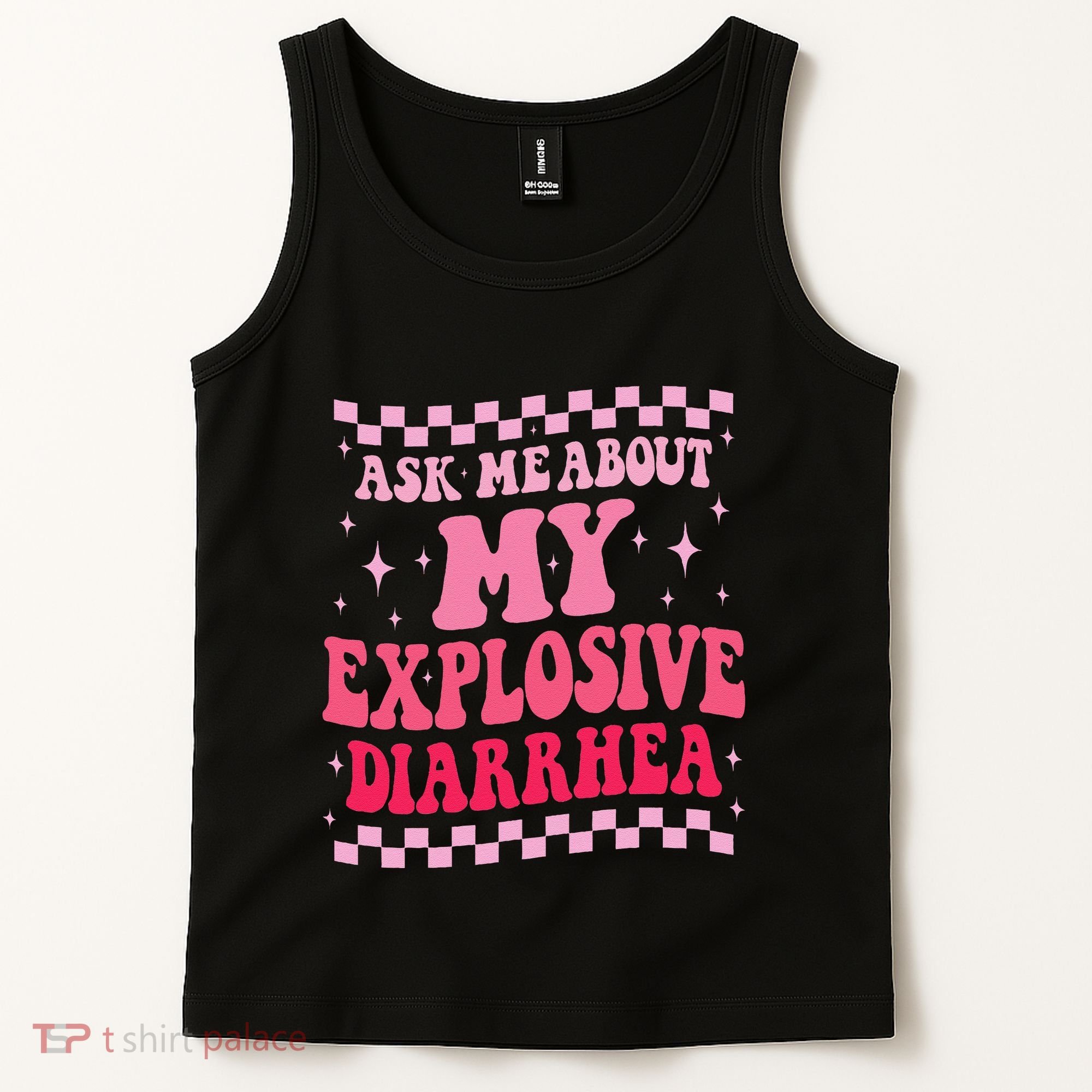 Ask Me About My Explosive Diarrhea Funny Poop Meme Groovy Tank Top