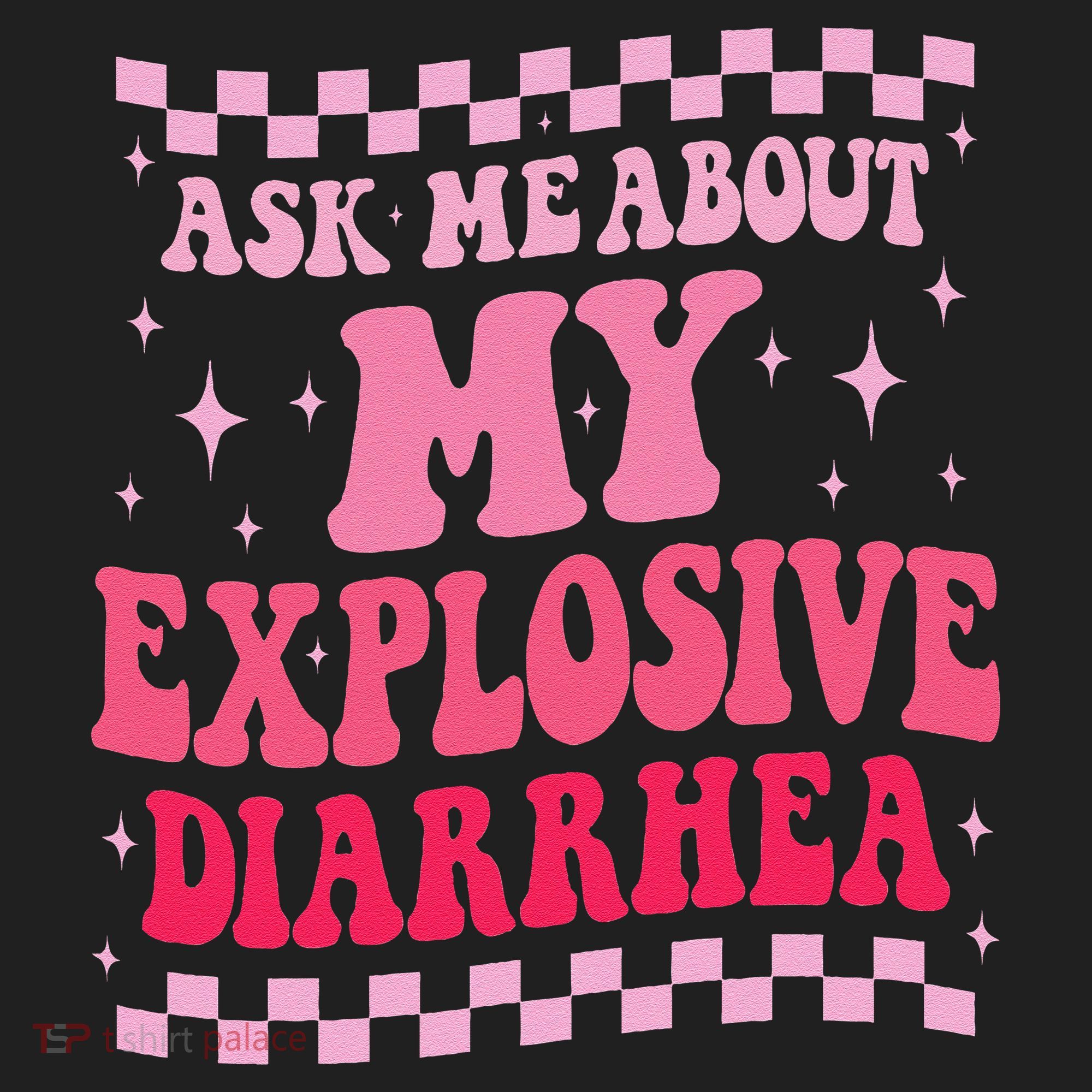 Ask Me About My Explosive Diarrhea Funny Poop Meme Groovy Golf Towel