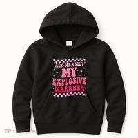 Ask Me About My Explosive Diarrhea Funny Poop Meme Groovy Kids Hoodie thumb 0