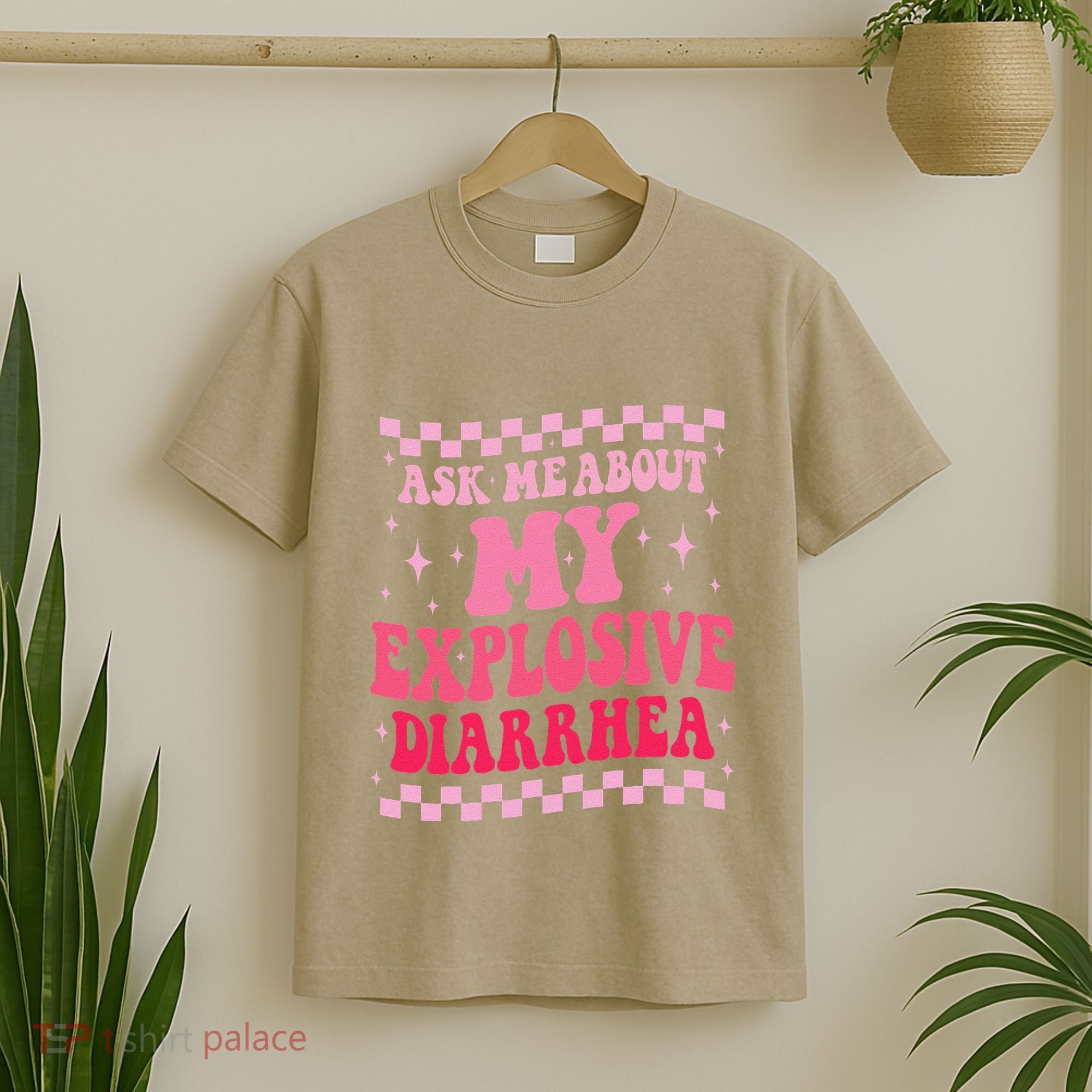 Ask Me About My Explosive Diarrhea Funny Poop Meme Groovy T-Shirt
