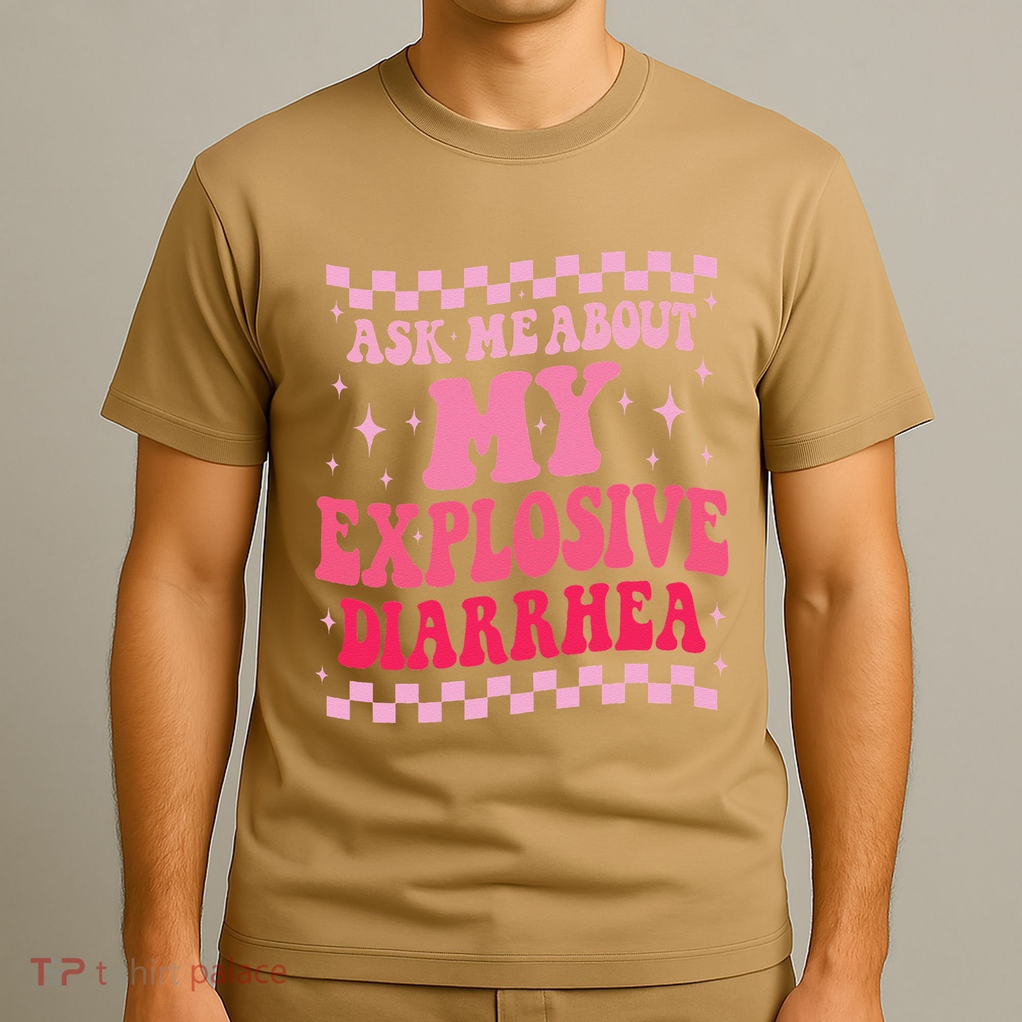 Ask Me About My Explosive Diarrhea Funny Poop Meme Groovy T-Shirt
