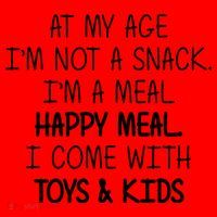 At My Age I'm Not A Snack I'm A Happy Meal Santa Hat thumb 1