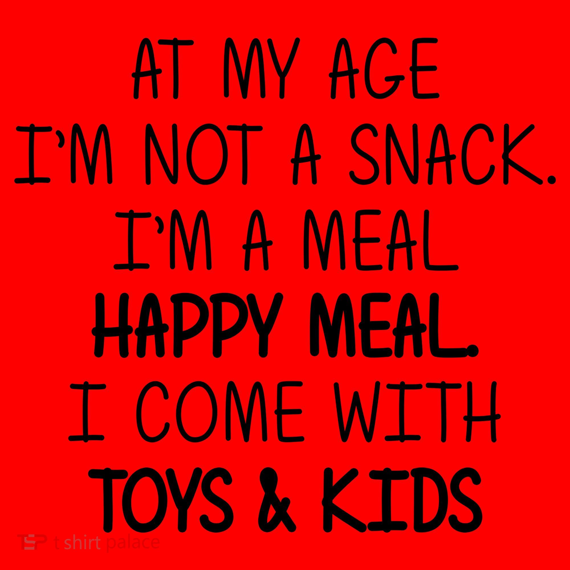 At My Age I'm Not A Snack I'm A Happy Meal Santa Hat