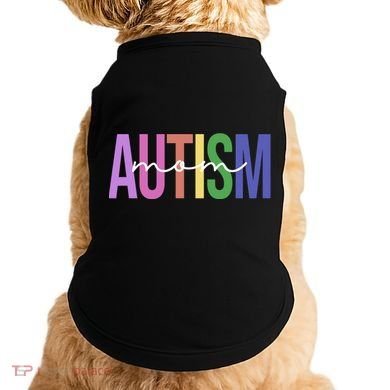 Autism Mom Awareness Colorful Doggie Tank
