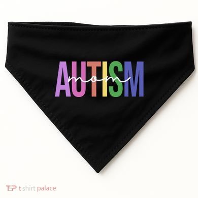 Autism Mom Awareness Colorful USA-Made Doggie Bandana