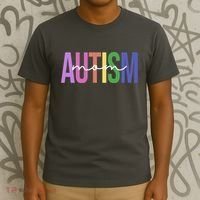 Autism Mom Awareness Colorful T-Shirt thumb 3