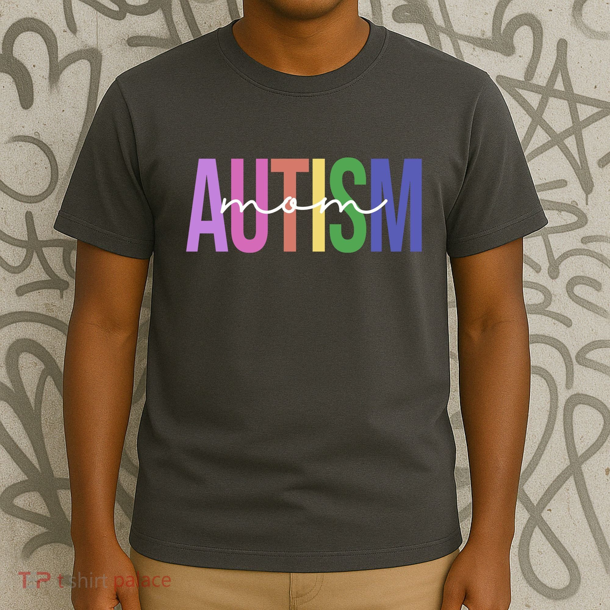 Autism Mom Awareness Colorful T-Shirt