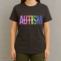 Autism Mom Awareness Colorful T-Shirt thumb 4